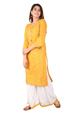 Yellow Kurti White Sharara 2