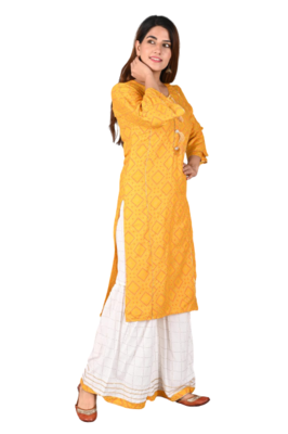 Yellow Kurti White Sharara 3