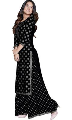  Black Printed Kurti Plazoo 2