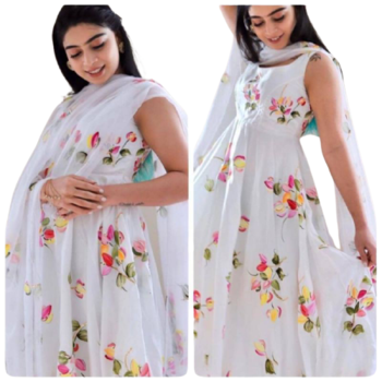  White Kurti With Duptta 2