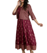  Maroon Kurti With Jacket
