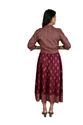 Maroon Kurti With Jacket 2