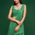 Mint green Thread and multiple sequins embroidered Georgette Designer Saree