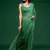 Mint green Thread and multiple sequins embroidered Georgette Designer Saree