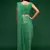 Mint green Thread and multiple sequins embroidered Georgette Designer Saree