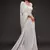 Pearl white Thread and multiple sequins embroidered Georgette Designer Saree