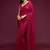 Hot pink Thread and multiple sequins embroidered Georgette Designer Saree