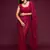 Hot pink Thread and multiple sequins embroidered Georgette Designer Saree