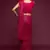 Hot pink Thread and multiple sequins embroidered Georgette Designer Saree