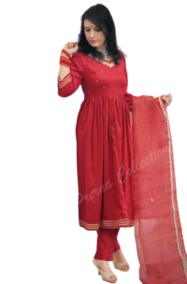  Maroon Anarkali Kurti 1