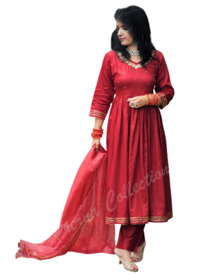  Maroon Anarkali Kurti 2