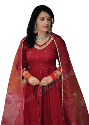  Maroon Anarkali Kurti 4