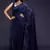 Blush blue Thread and multiple sequins embroidered Georgette Designer Saree