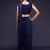 Blush blue Thread and multiple sequins embroidered Georgette Designer Saree