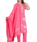  Pink Printed Kurti Pant
