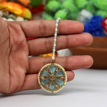Blue maang-tikka 1