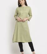 Light-green plain rayon kurtas-and-kurtis