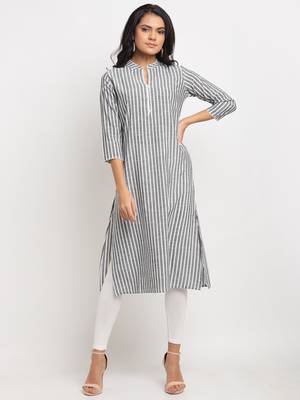 Grey woven rayon kurtas-and-kurtis 1
