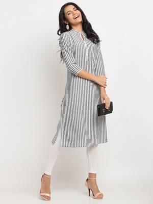 Grey woven rayon kurtas-and-kurtis 2