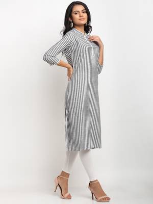 Grey woven rayon kurtas-and-kurtis 3