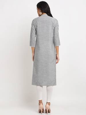 Grey woven rayon kurtas-and-kurtis 4