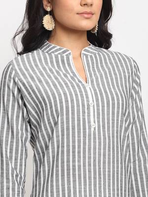 Grey woven rayon kurtas-and-kurtis 5