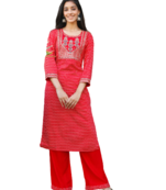  Red Kurti Pant Duptta