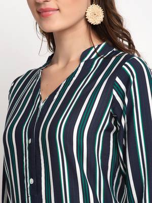 Navy-blue printed linen kurtas-and-kurtis 5