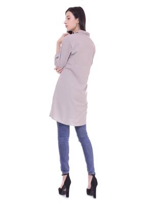 Grey plain crepe party-tops 4