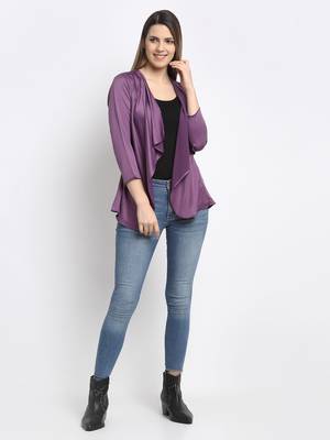 Lavender plain silk blend party-tops 1