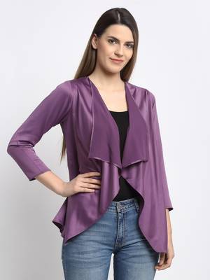Lavender plain silk blend party-tops 3