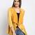 Mustard plain silk blend party-tops