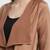 Brown plain silk blend party-tops