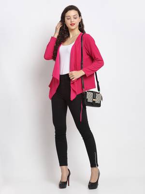 Magenta plain poly cotton party-tops 1