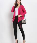 Magenta plain poly cotton party-tops