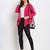 Magenta plain poly cotton party-tops