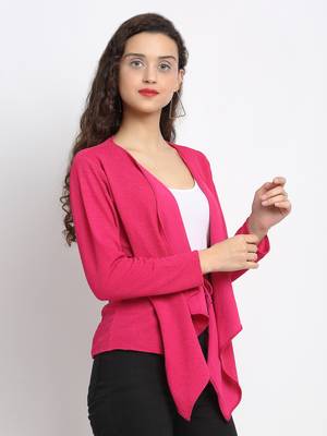 Magenta plain poly cotton party-tops 3