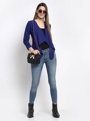 Royal-blue plain poly cotton party-tops 2