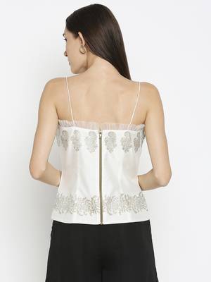 Off-white printed polyester tunics 4