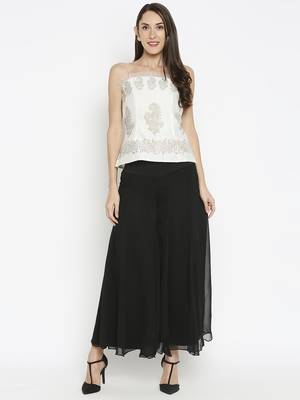 Off-white printed polyester tunics 5