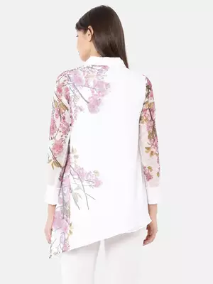 White printed georgette tunics 3