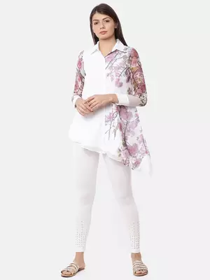 White printed georgette tunics 4