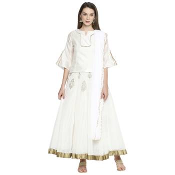 White plain polyester tunics 1