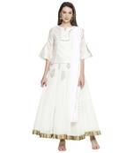 White plain polyester tunics