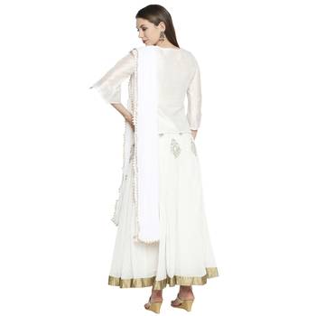 White plain polyester tunics 4