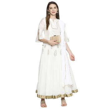 White plain polyester tunics 5