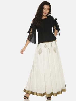 Black plain polyester tunics 4