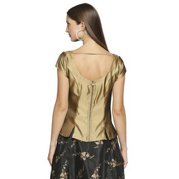 Gold plain polyester tunics 4