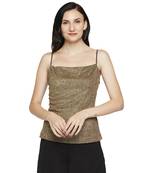 Gold plain polyester tunics