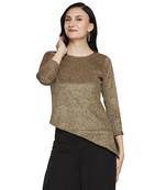 Gold plain polyester tunics